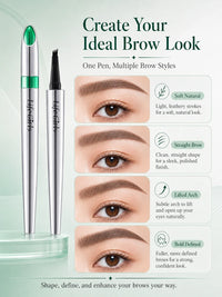 4-Fork Waterproof Eyebrow Pen for Natural Hair-Like Strokes