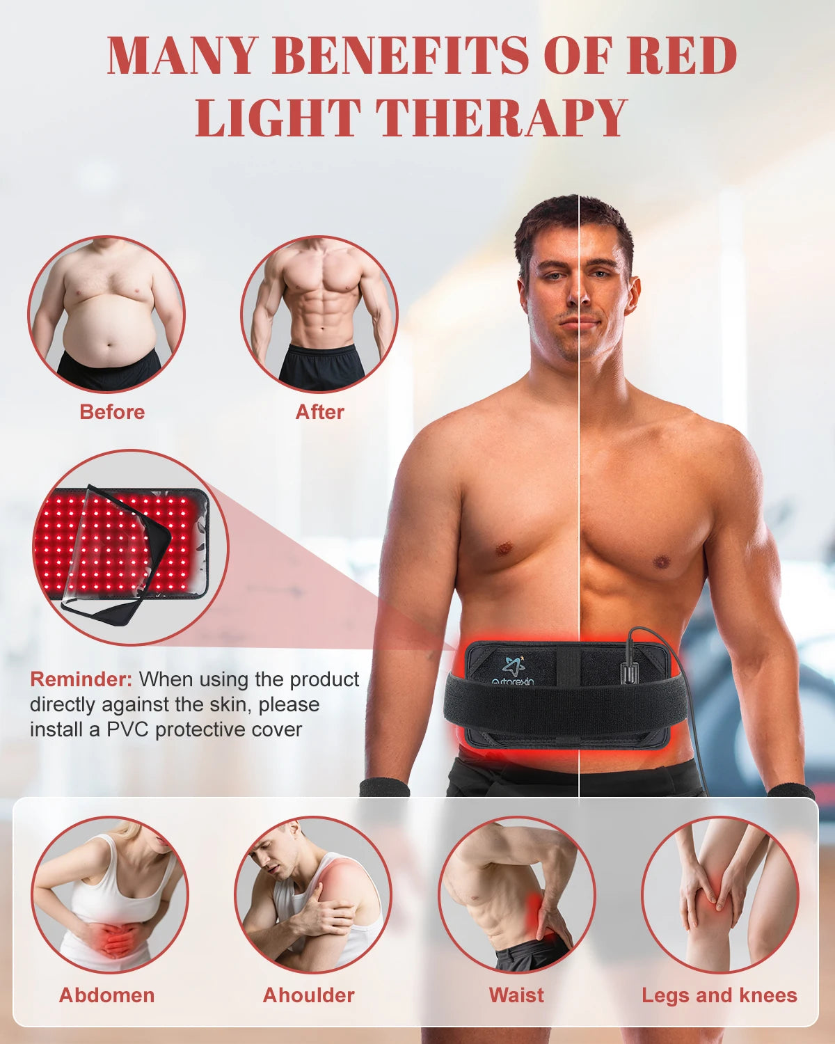 Red Light Therapy Belt for Pain Relief and Muscle Recovery - 10