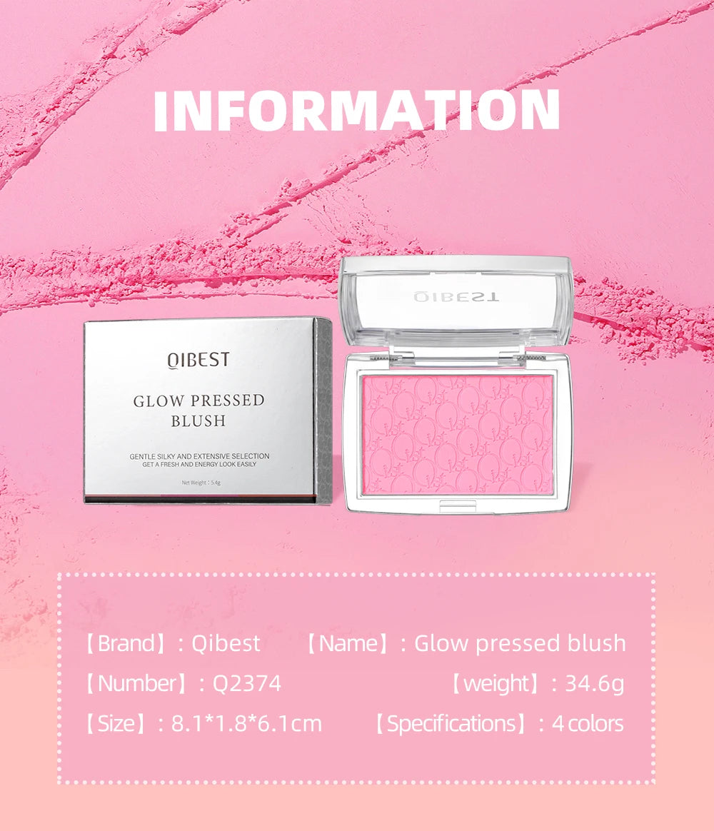 3D Embossed Powder Blush Palette for Radiant Cheeks - 18