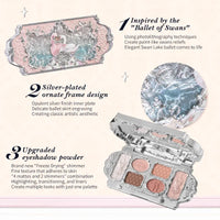 6-Color Swan Ballet Eyeshadow Palette