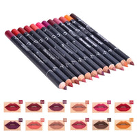 12-Piece Waterproof Matte Lip Liner Pencil Set