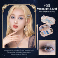 5-Color Mermaid Eyeshadow Palette for Long-Lasting Shimmer