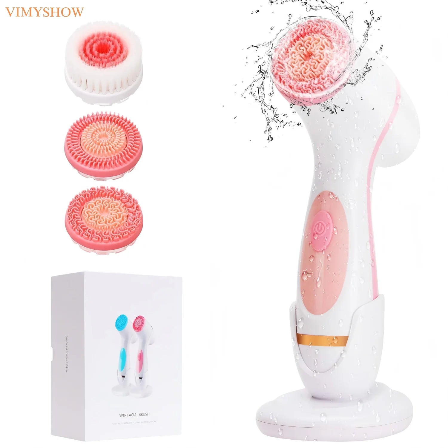 3-in-1 Waterproof Electric Facial Cleansing Brush - 1