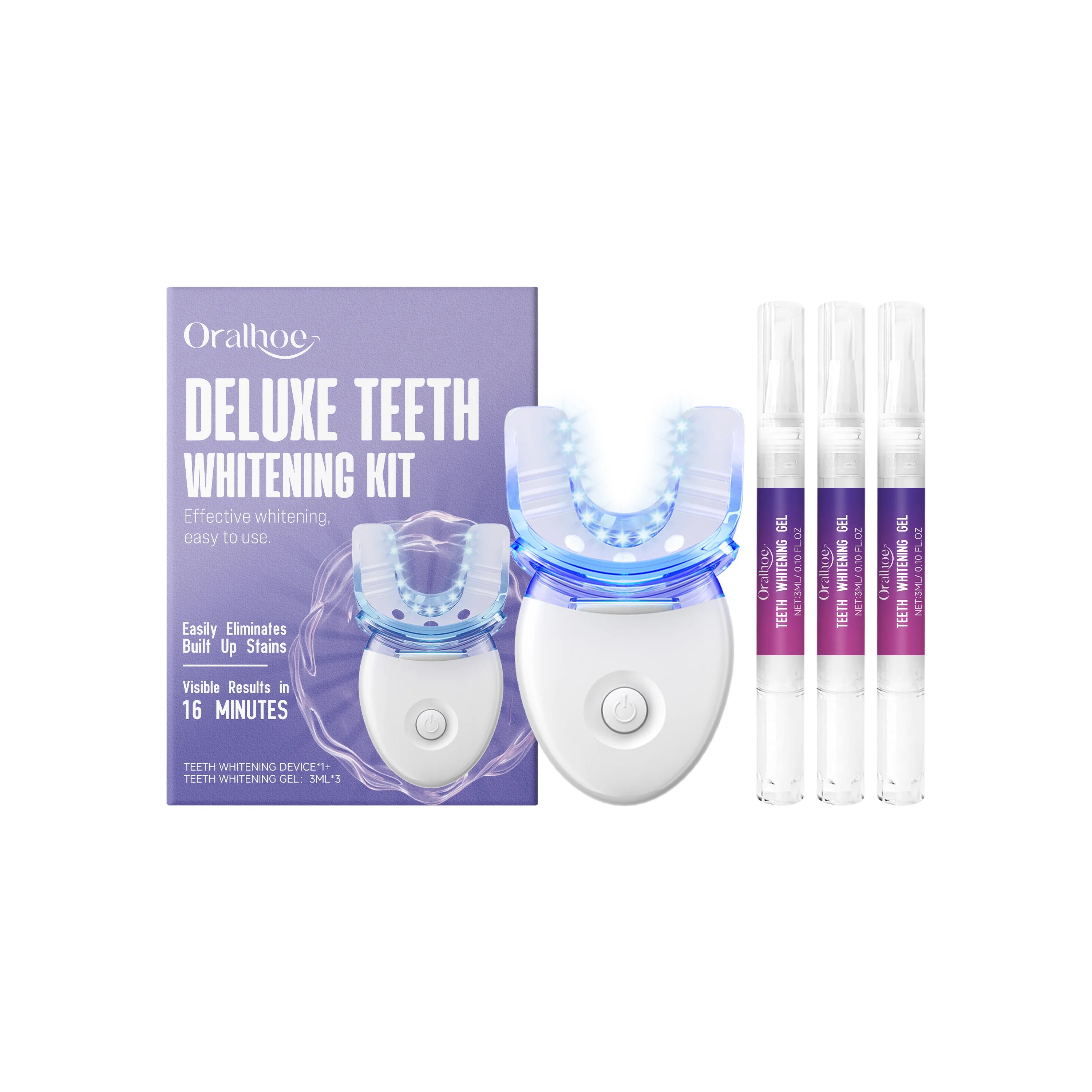 Professional Teeth Whitening Kit with Blue Light - 18
