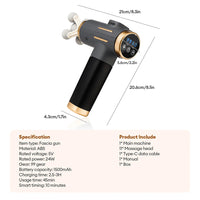 99-Level Professional Deep Tissue Muscle Massage Gun with 11 Heads
