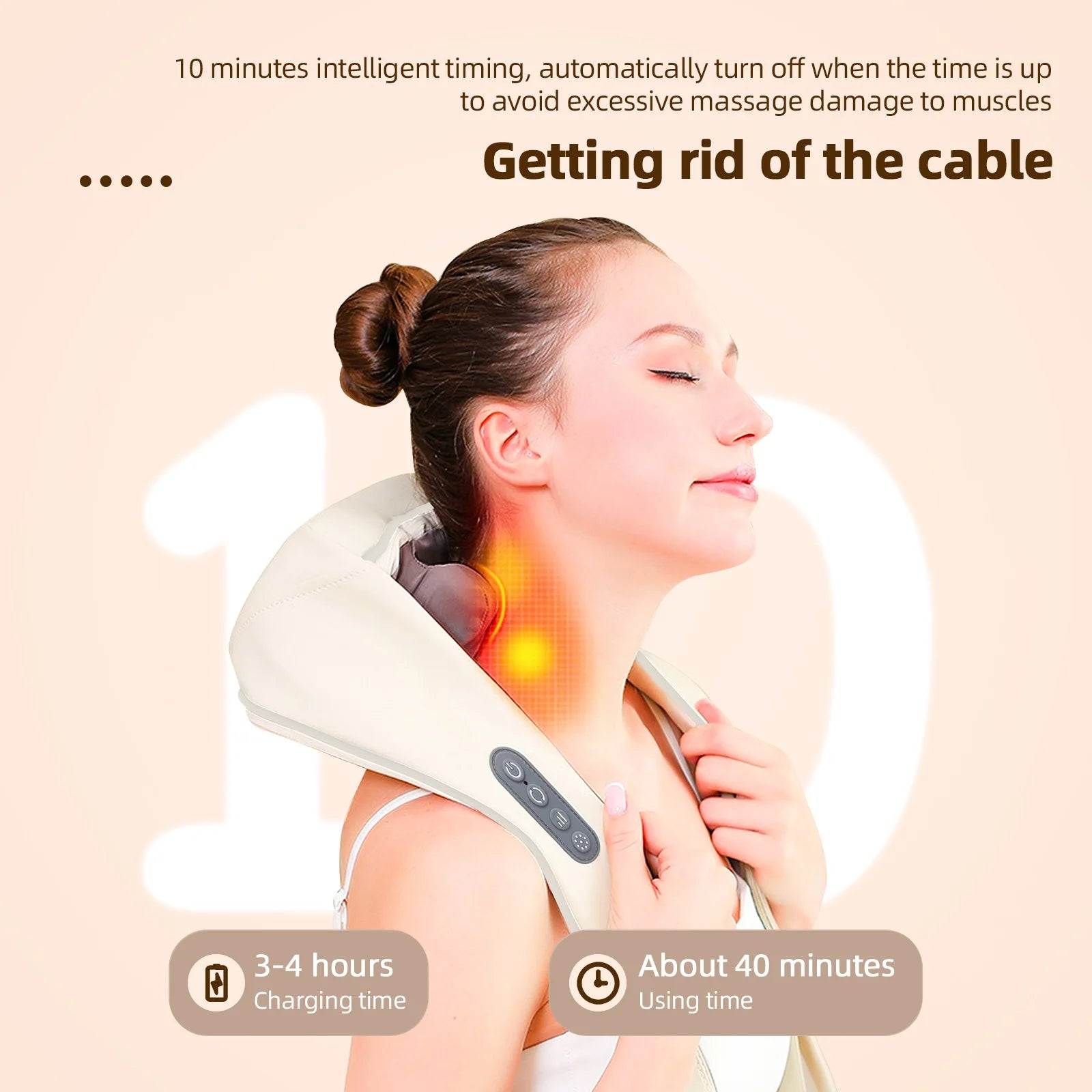 Wireless Shiatsu Neck and Shoulder Massage Shawl - 20