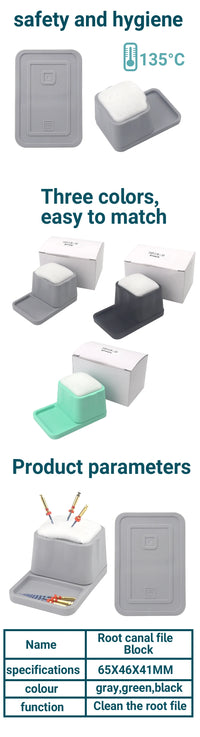 Dental Endodontic File Cleaning Stand with Sponge