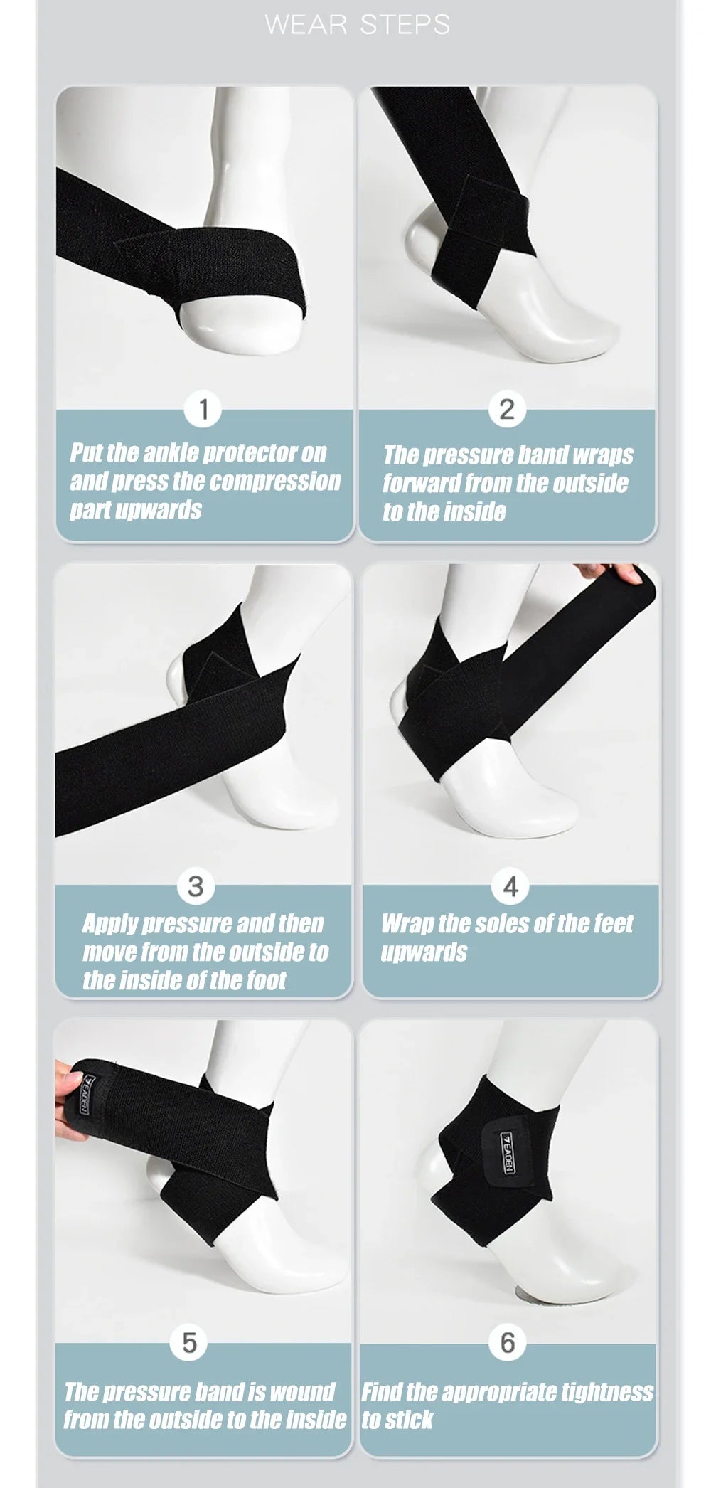Adjustable Ankle Support Wrap for Pain Relief and Stability - 23