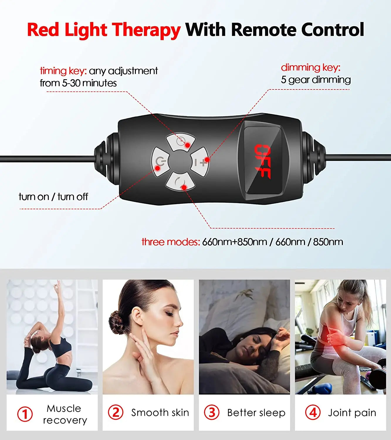 Red Light Therapy Panel with Adjustable Floor Stand - 12