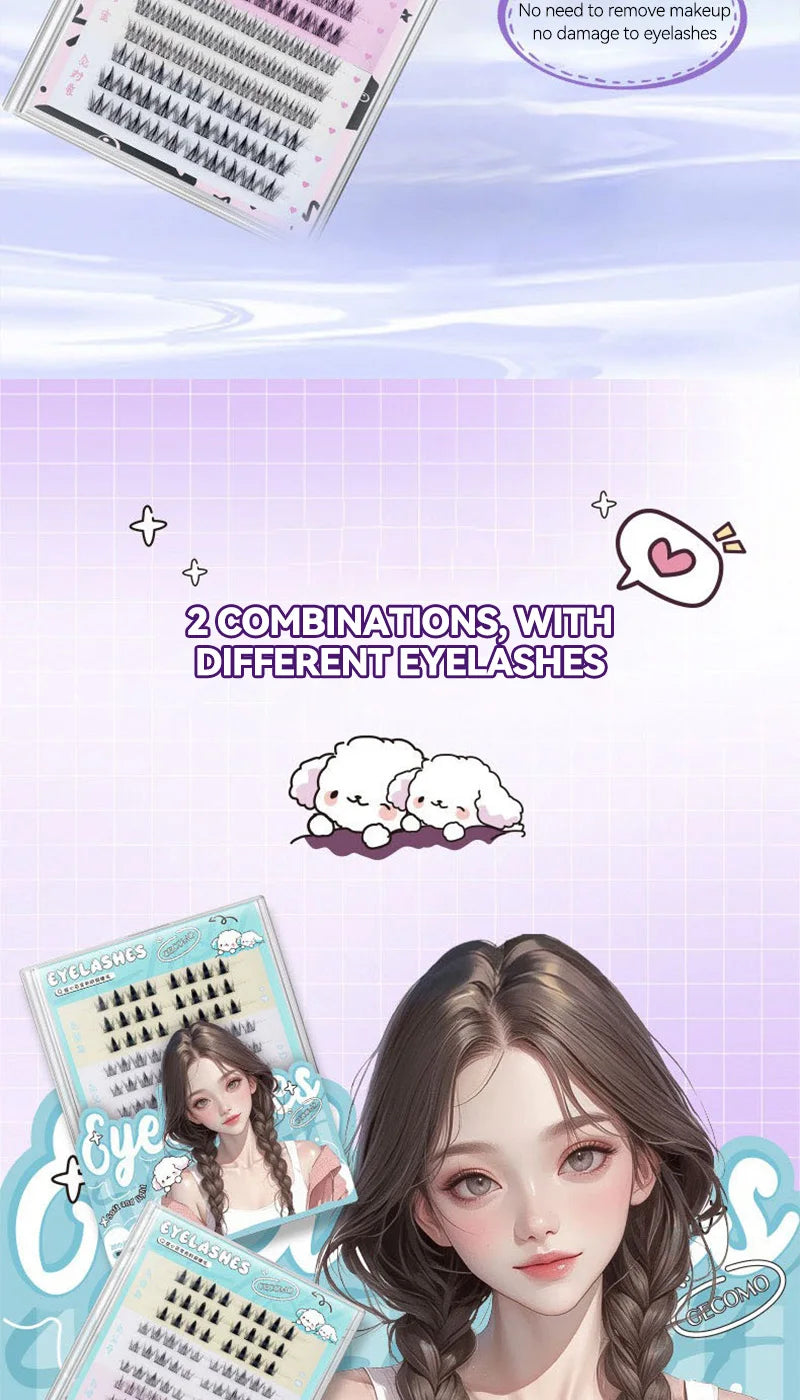 No-Glue DIY Cluster False Eyelashes Book - 9