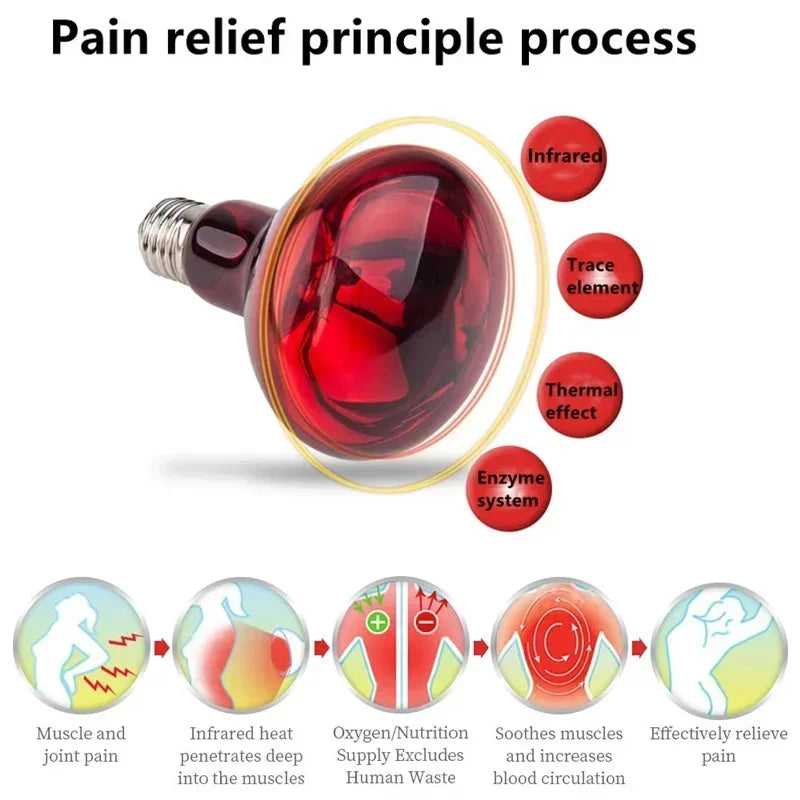 Infrared Red Light Therapy Bulb for Pain Relief & Muscle Recovery - 13