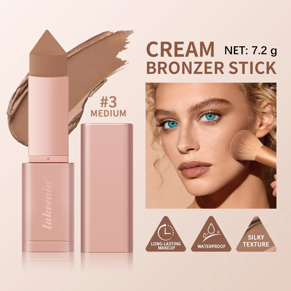 Cream Bronzer and Contour Stick for Sculpted Face - 2