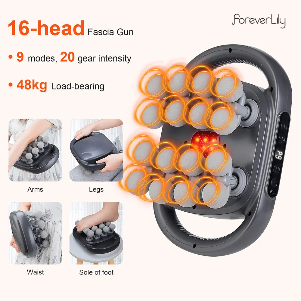 16-Head Full Body Muscle Recovery Massage Gun - 1