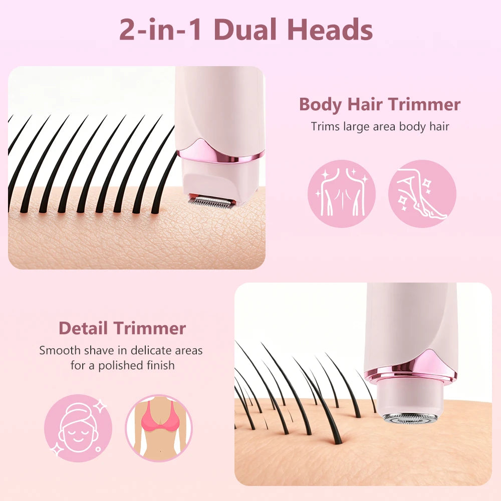 2-in-1 Painless Electric Bikini Trimmer & Body Shaver - 9