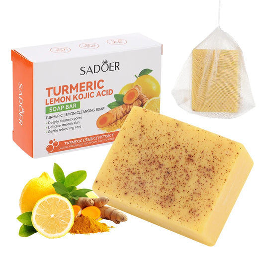 Brightening Turmeric and Kojic Acid Exfoliating Soap Bar