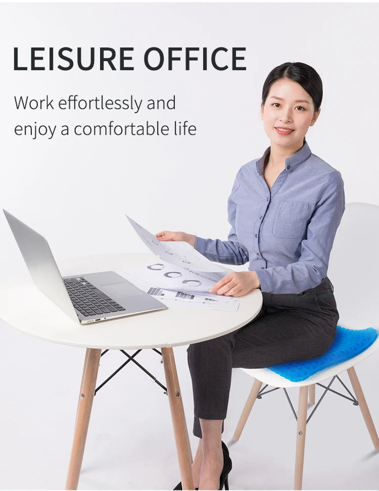 Ergonomic Honeycomb Gel Seat Cushion for Pain Relief - 12