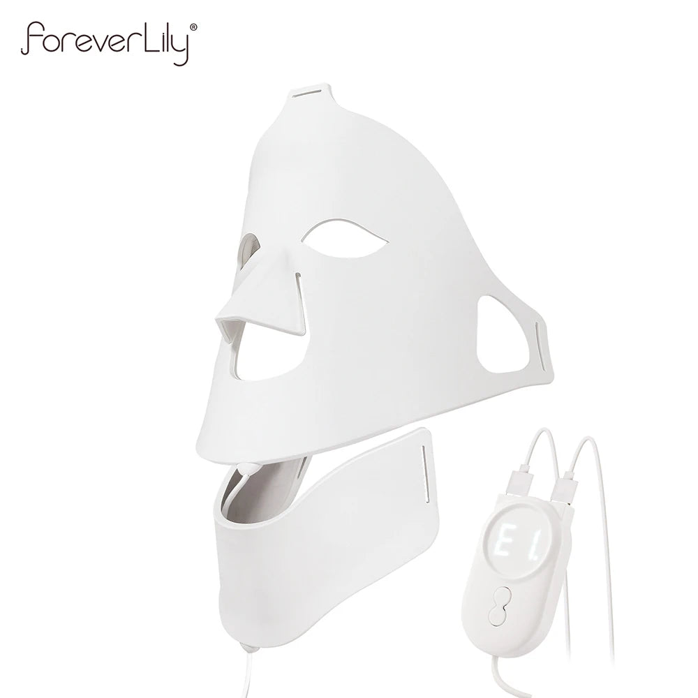 Flexible Silicone LED Light Therapy Mask for Face and Neck - 9