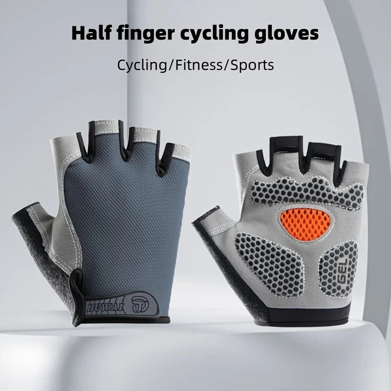 Anti-Slip Half Finger Gel Cycling Gloves - 8