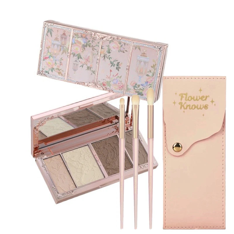 Sculpting & Highlighting Face Palette with Brush Set - 1