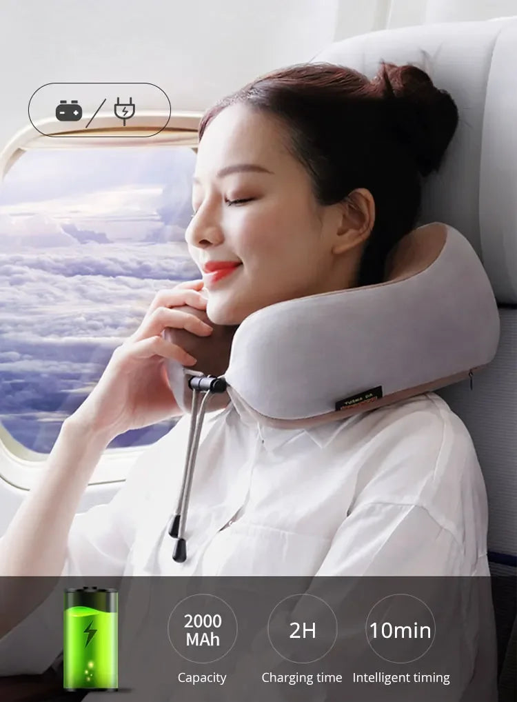 Portable Heated U-Shaped Neck Massage Pillow - 8