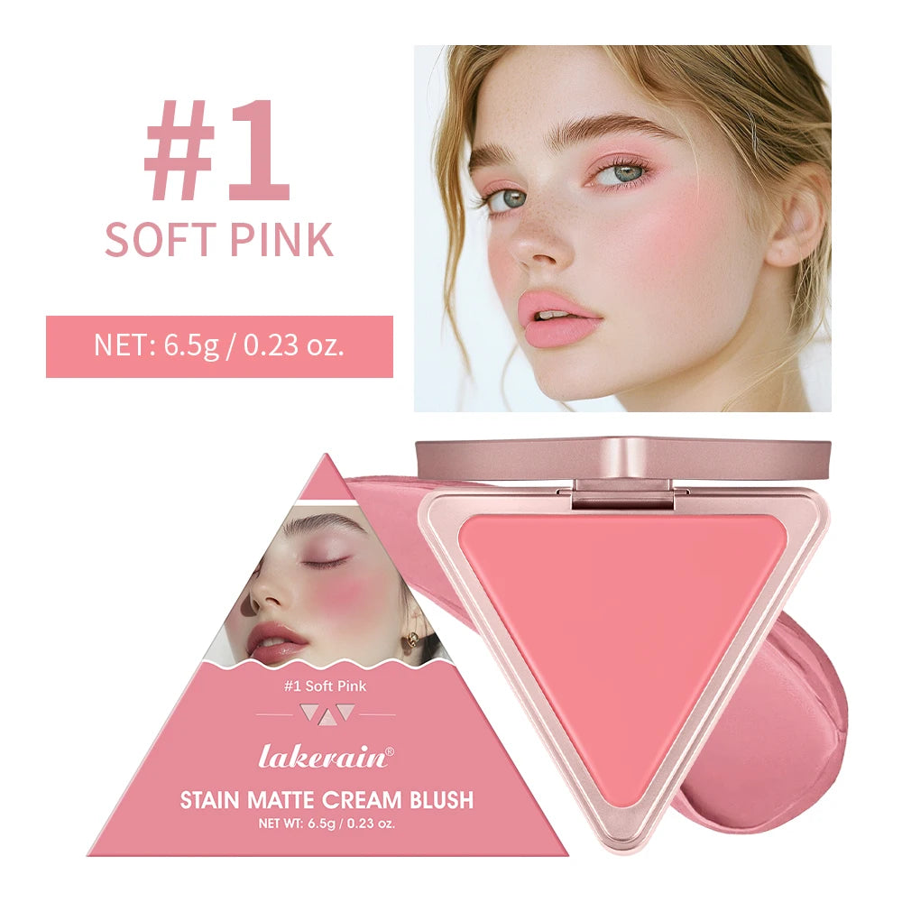 Matte Satin Cream Blush for Long-Lasting Natural Glow - 25