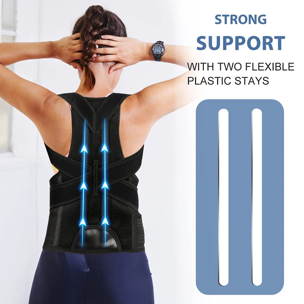 Adjustable Back Posture Corrector Support Brace - 10