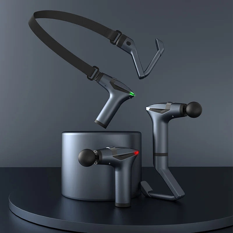 Long-Handle Electric Deep Tissue Massage Gun for Muscle Relief