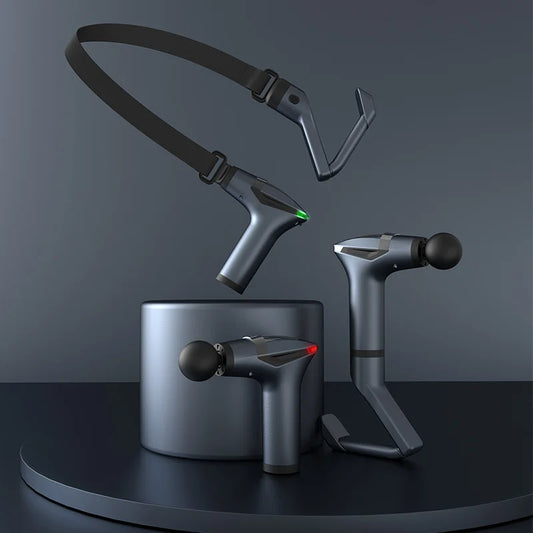 Long-Handle Electric Deep Tissue Massage Gun for Muscle Relief