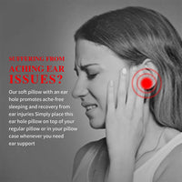 Ear Piercing Pillow for Side Sleepers with Ear Hole