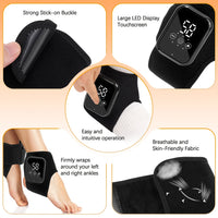 Heated Vibration Ankle Massager Brace for Pain Relief