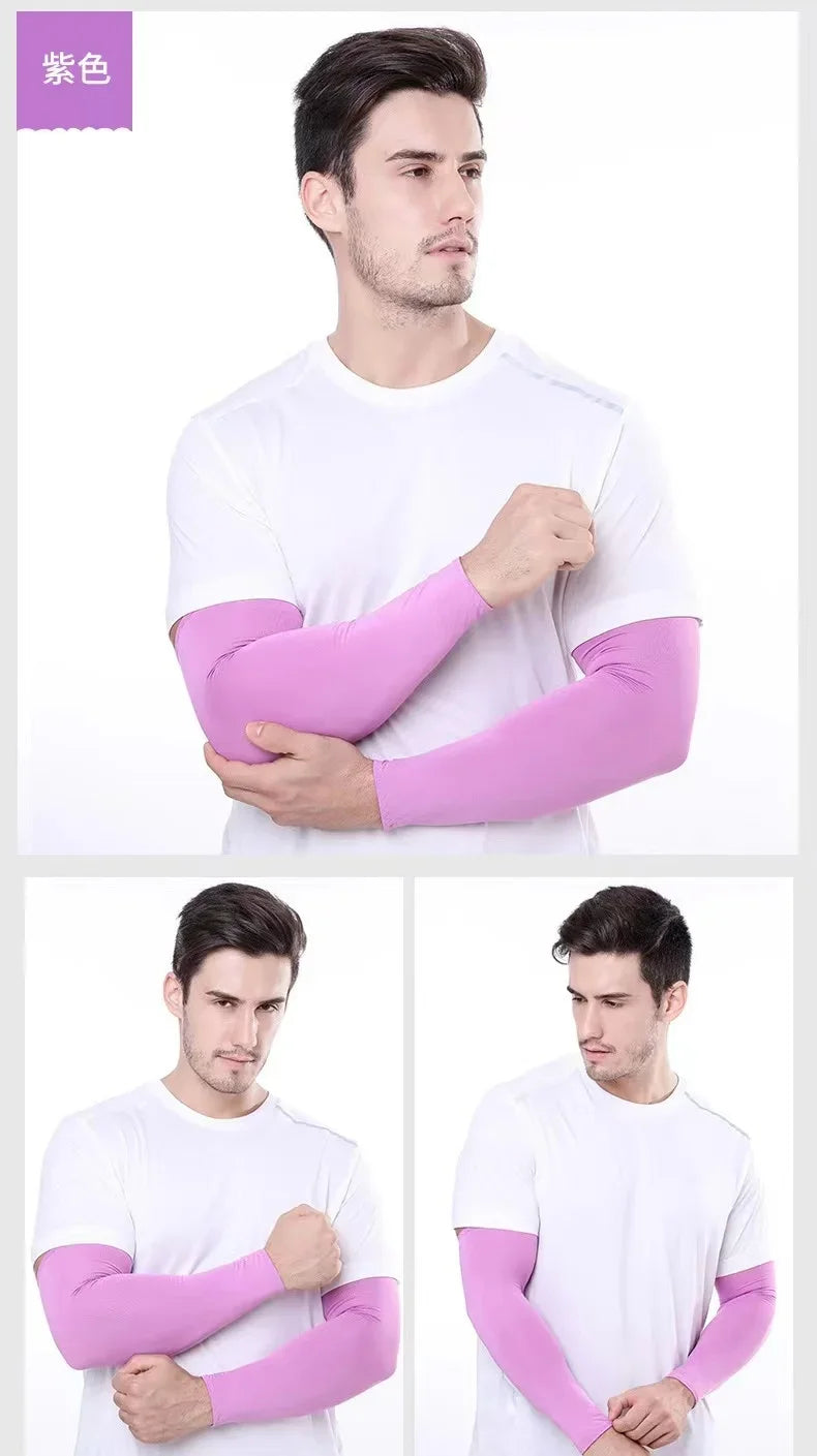 UV Protection Cooling Arm Sleeves for Sports and Outdoor Activities - 17