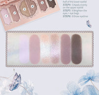 6-Color Butterfly Embossed Eyeshadow Palette