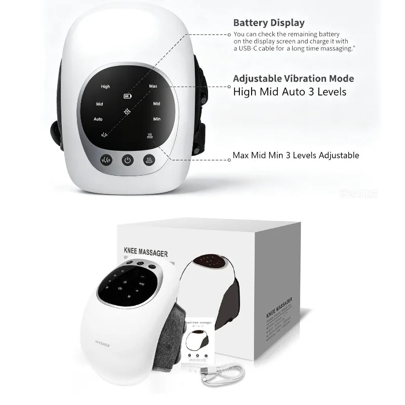 Portable Heated Knee Massager for Joint Pain Relief - 15