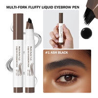Waterproof Multi-Fork Liquid Eyebrow Pen for Natural Brows