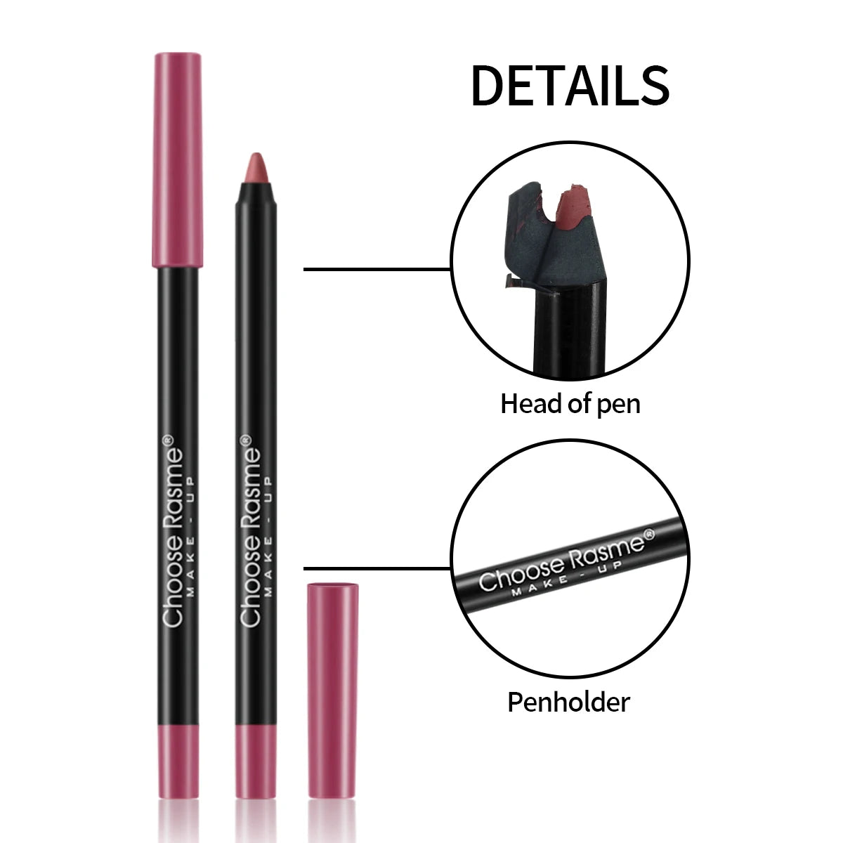 12-Piece Waterproof Matte Lip Liner Pencil Set - 3