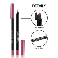 12-Piece Waterproof Matte Lip Liner Pencil Set