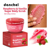 Raspberry Vanilla Sugar Body Scrub for Smooth Glowing Skin