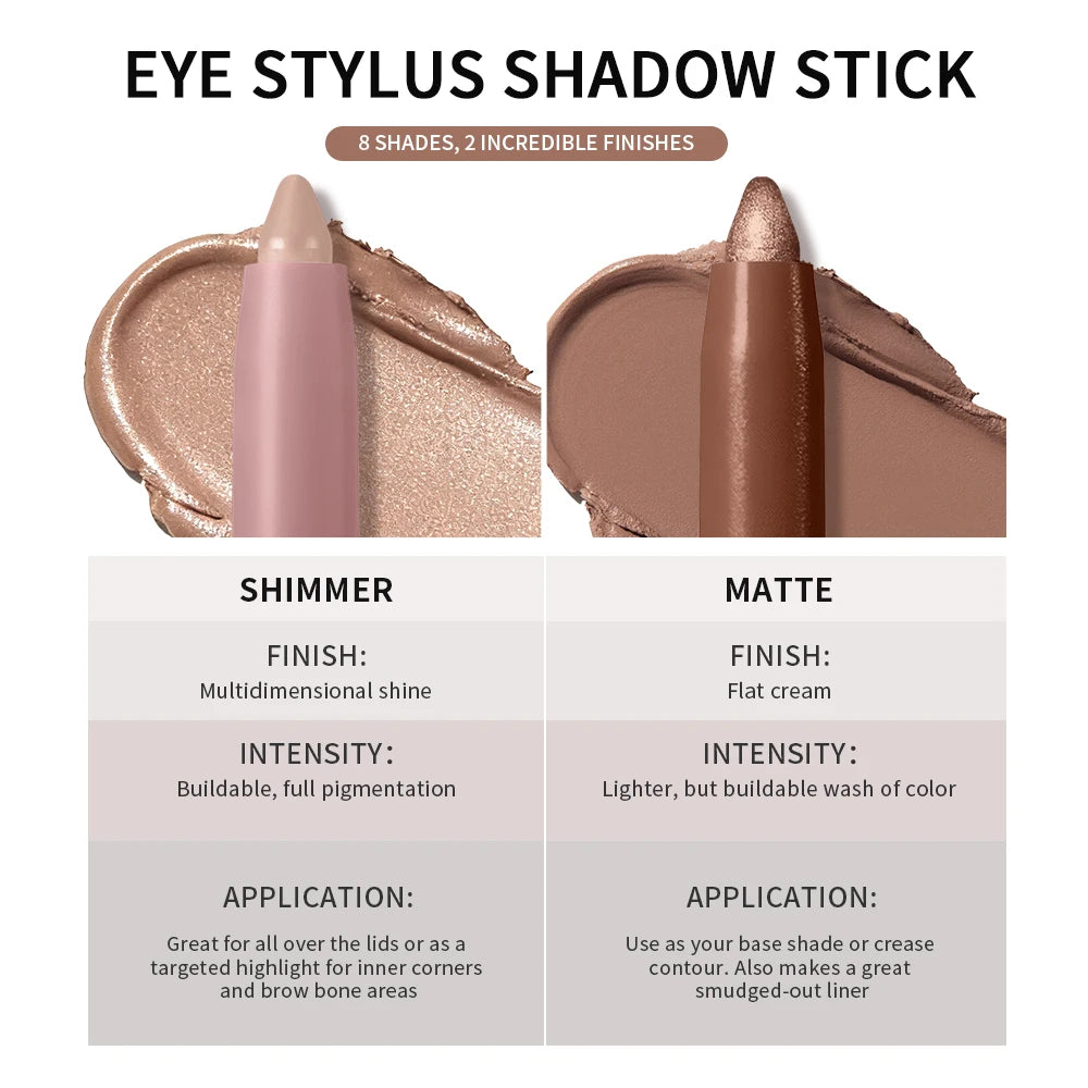 Waterproof Cream Eyeshadow Stick for Long-Lasting Makeup - 5