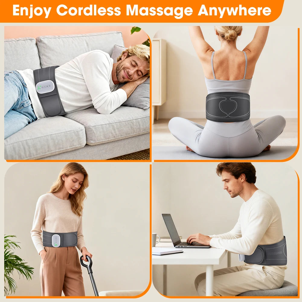 Cordless Lower Back Massager with Airbag Compression & Heat - 16
