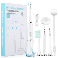 Electric Ultrasonic Teeth Cleaner and Tartar Remover Kit