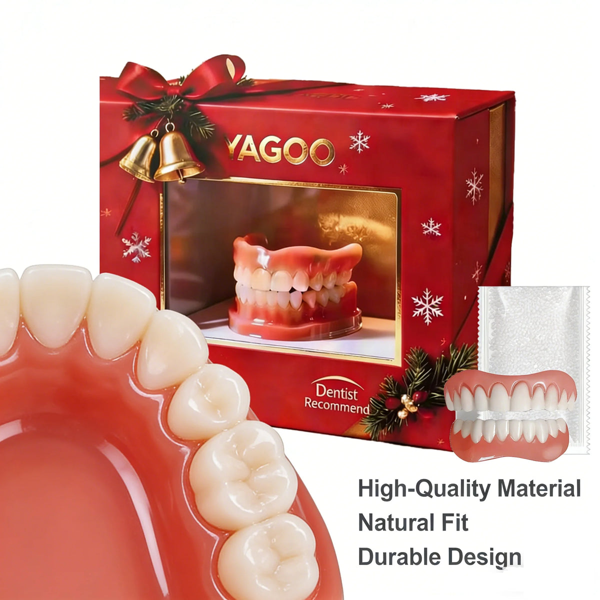 Instant Silicone Cosmetic Dentures for Natural Smile