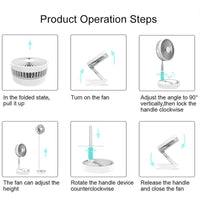 Adjustable Foldable Portable Desk Cooling Fan