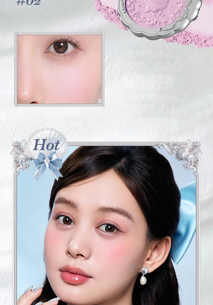 Velvet Silk Satin Powder Blush for a Radiant Face Glow - 17