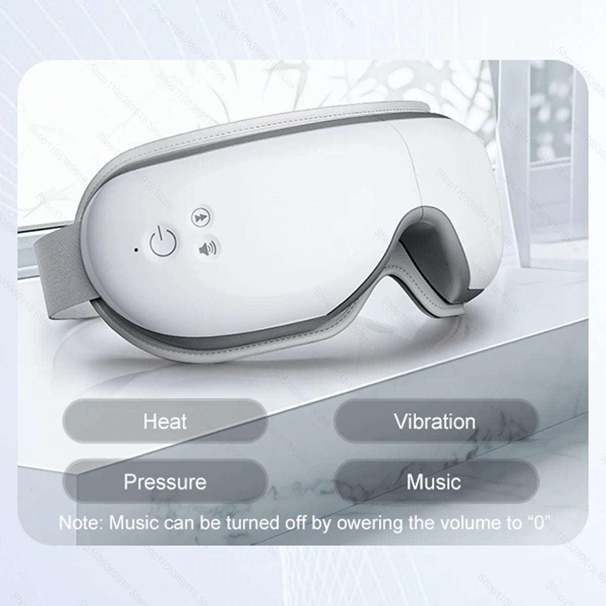 Heated Eye Massager with Vibration for Stress Relief - 4