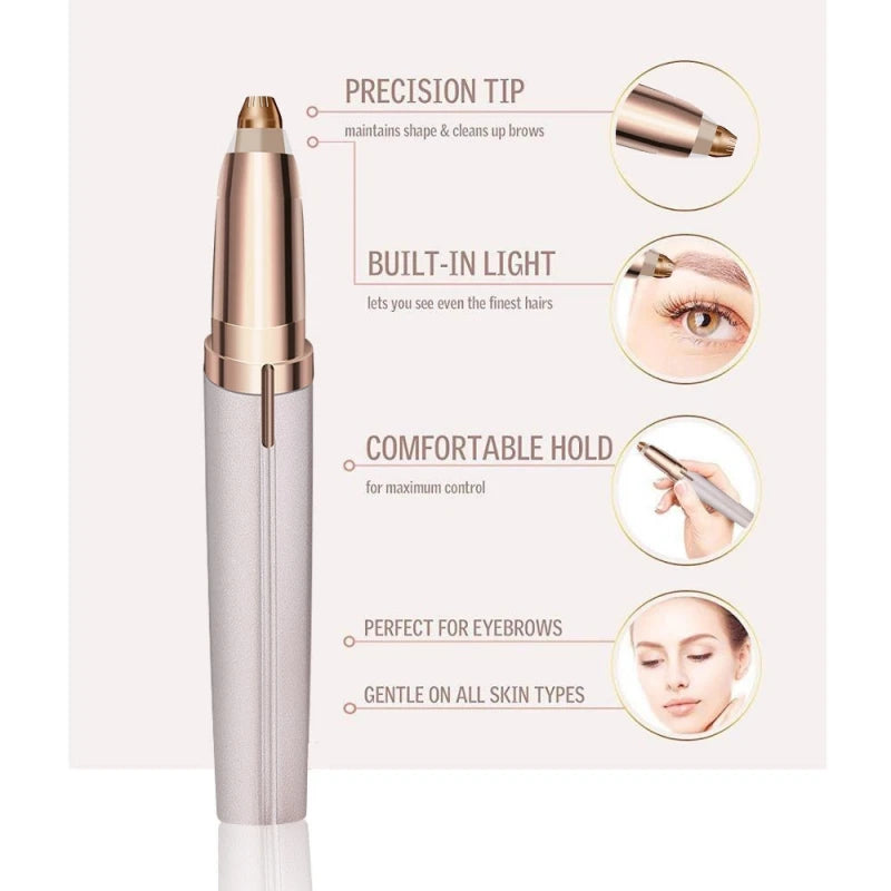 Painless Electric Eyebrow Trimmer & Facial Hair Remover - 2