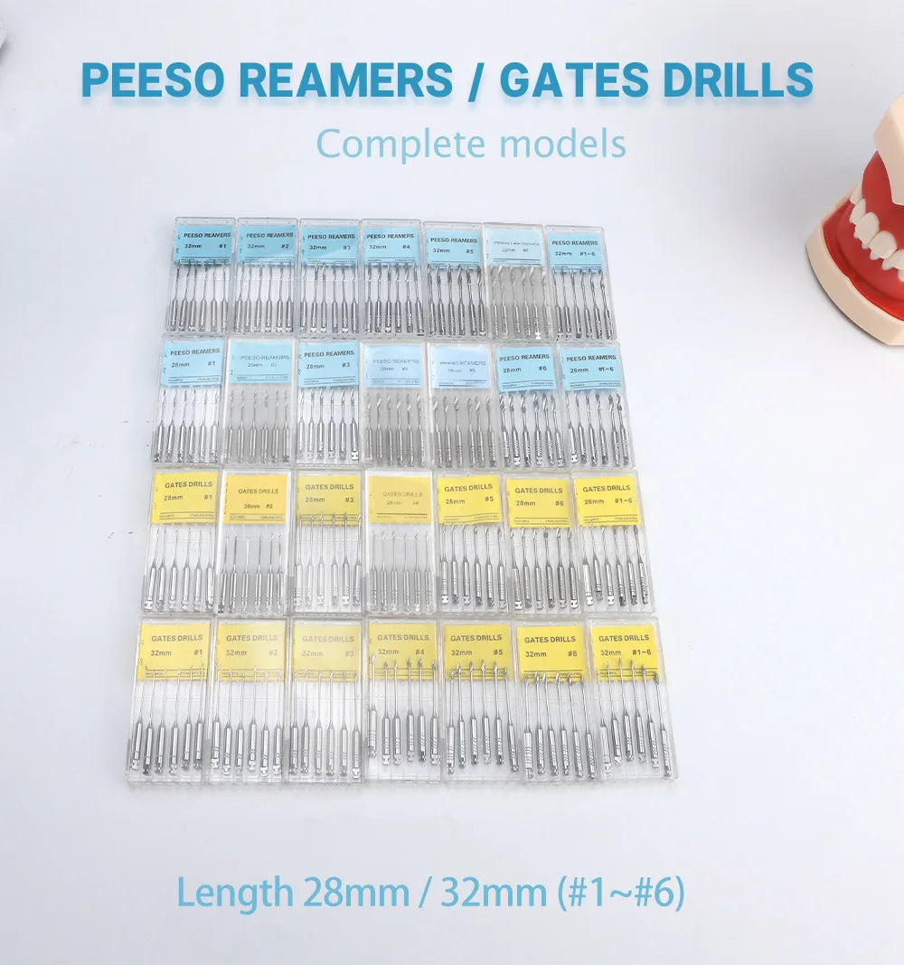 Dental Peeso Reamer Drill Bits for Endodontic Procedures (6-Pack) - 5