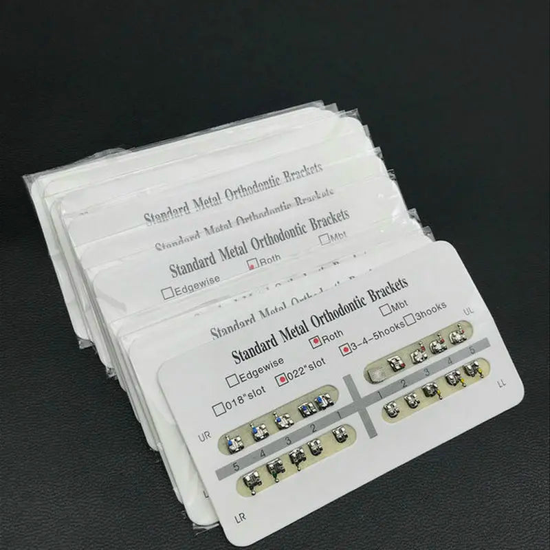 Professional Metal Orthodontic Dental Brackets Set - 6