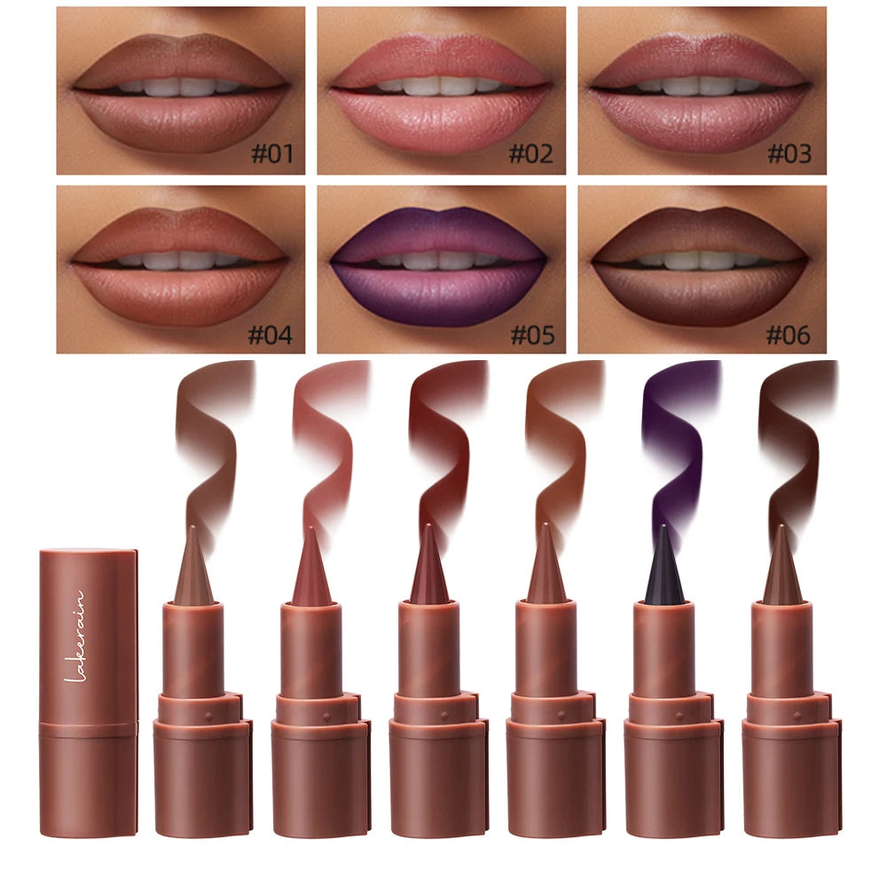 2-in-1 Waterproof Matte Lip Liner and Lipstick Crayon - 1