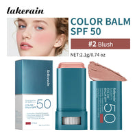 SPF 50 Tinted Sunscreen Blush Stick for Cheeks and Lips