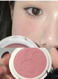Matte Rabbit Face Blush Powder for Natural Makeup